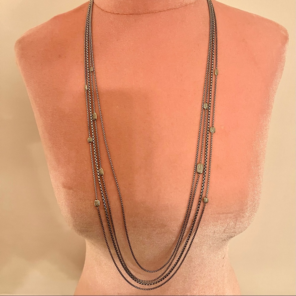 David Yurman Confetti sterling silver & diamond necklace